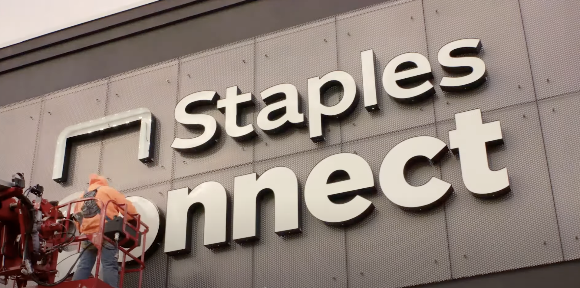 staples connect store front...